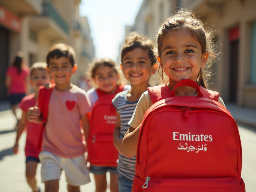 Emirates Embarks on Aircrafted KIDS Initiative, Donating Backpacks to Egyptian Youth