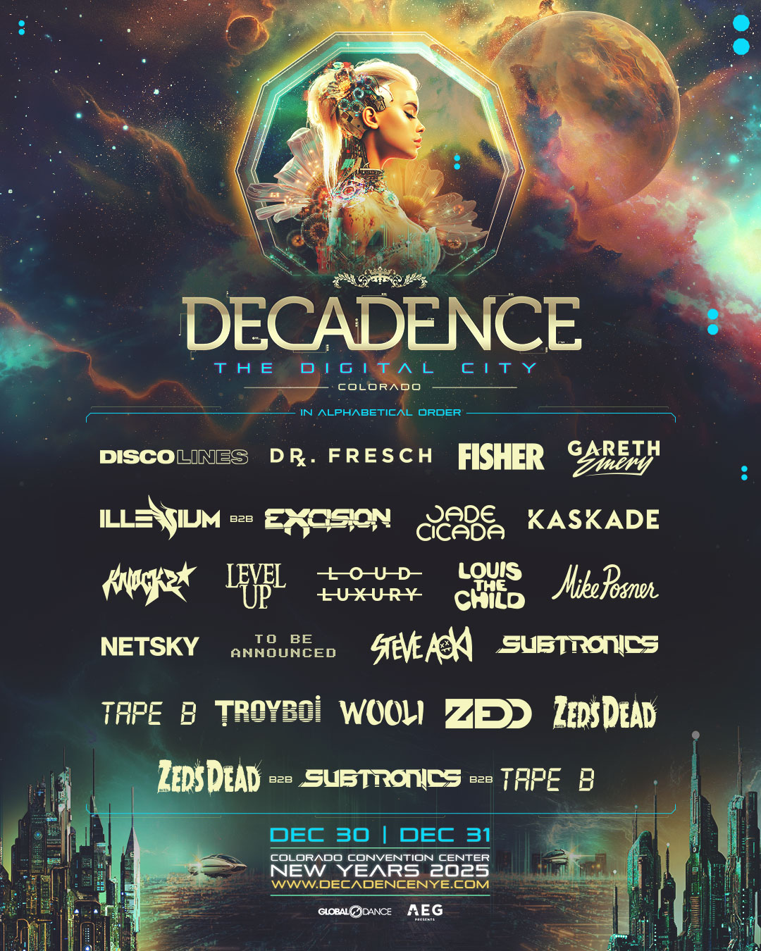 Experience the Magic of Decadence NYE 2025 Festival in Denver