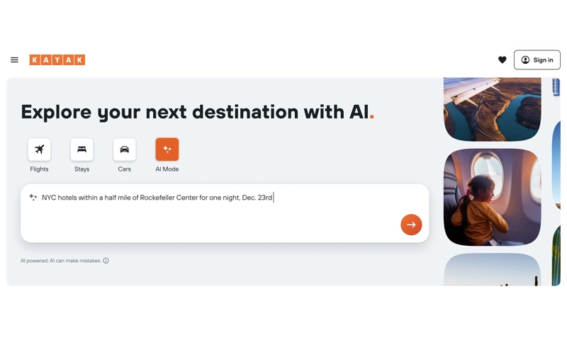 Explore Seamless Travel Planning with KAYAK’s Innovative AI Mode Featuring ChatGPT