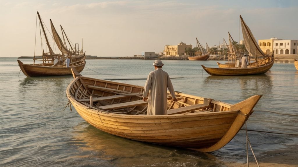 Sitra Bahrain: Saaren rikkaan kalastusperinnön ja perinteisen dhow-veneiden valmistuksen tutkimista
