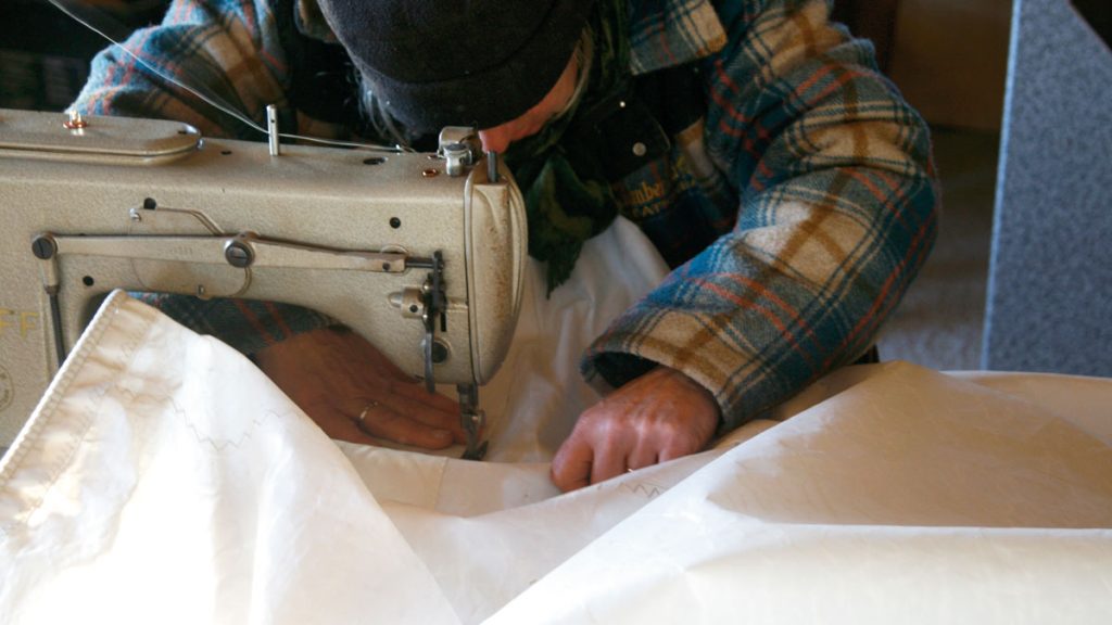 Minestrone—fitting reefing points and luff slides to a Quarter-Tonner’s Etchells mainsail