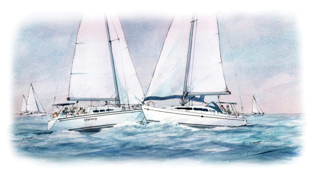 Quando a visibilidade, as jibs auto-camboantes e os cockpits fechados se combinam: uma colisão numa regata em Fremantle e as suas lições