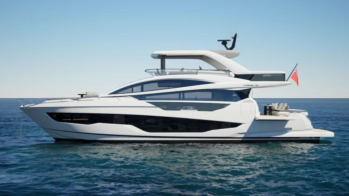 Pearl 73 Unveiled: Pearl Yachts’ 70-Foot Flybridge Refined by Bill Dixon and Kelly Hoppen CBE