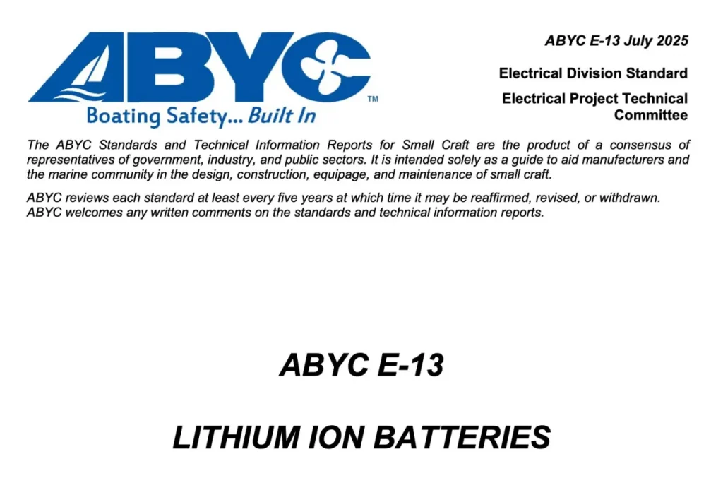 ABYC E-13 (2-versiya) litiy batareyalarini uzishni qanday o‘zgartiradi va kruizerlar nega bunga e’tibor berishi kerak