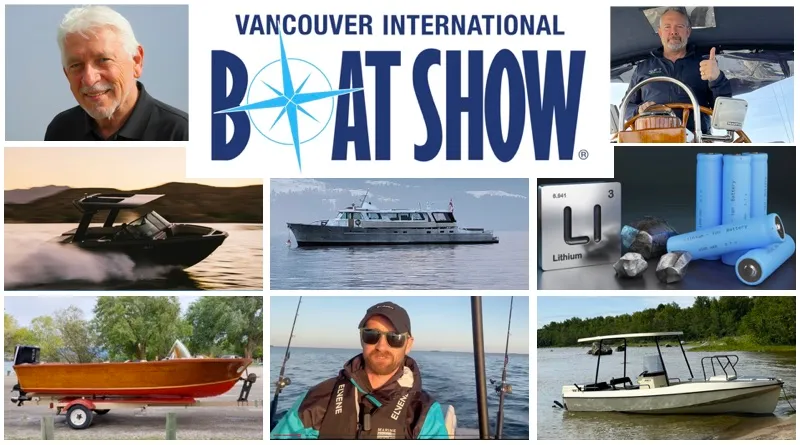 Elprogram för eldriven båtfärd och talare vid Vancouver Boat Show